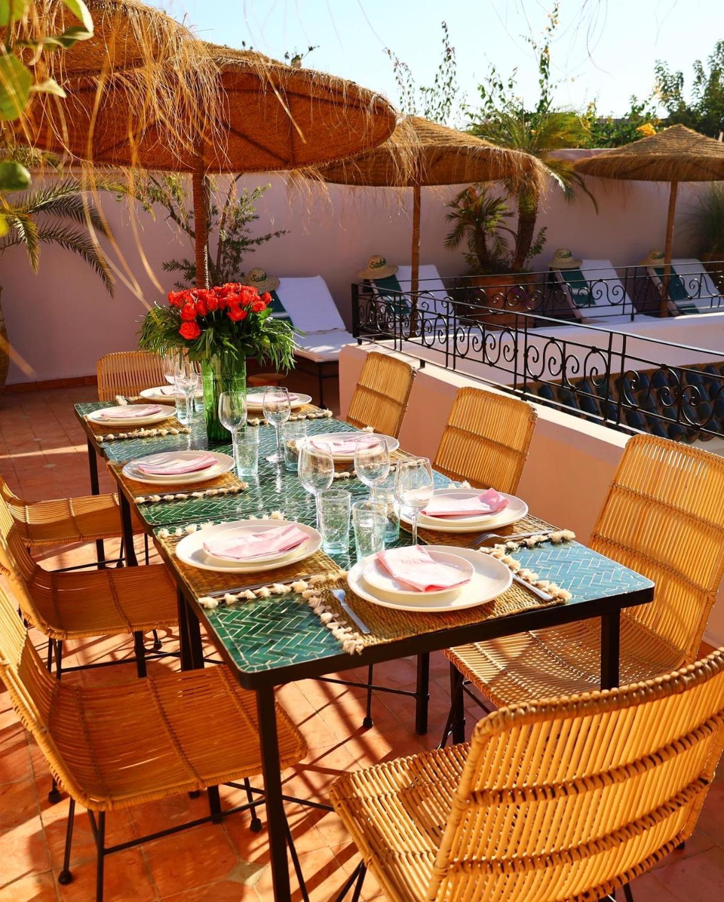Riad Prive Sadaka Bassin Rooftop Marrakesh Exteriör bild
